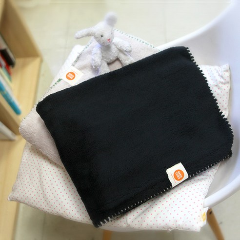 오아시스사이다 롤케익 극세사 무릎담요, LIGHT BLACK