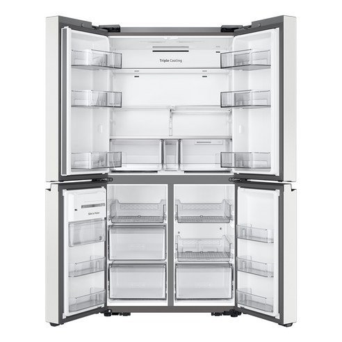 대용량, 세련된 디자인, 최적의 냉각 성능을 갖춘 삼성전자 비스포크 4도어 냉장고