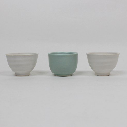 달소금 도자기 믹스 술잔 3종 세트, 민트, 1세트