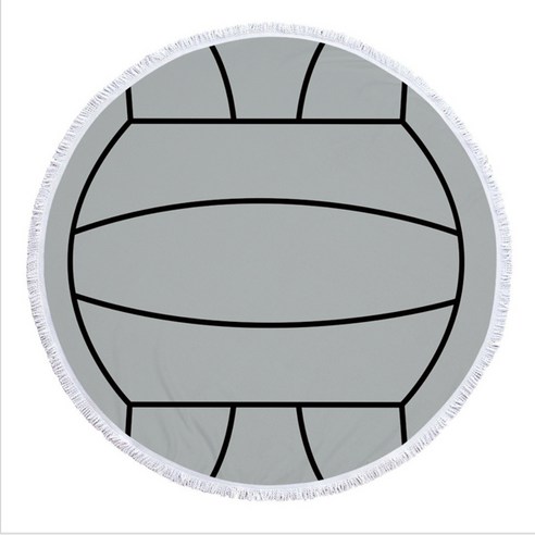 스포츠 볼 일러스트 원형 비치타올 A_RD_1028, B, 1개 볼타월