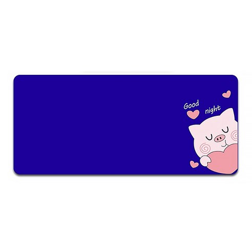 알럽컴 큐티 피그 마우스 장패드 400 x 900 x 3 mm, 블루하트피그, 1개