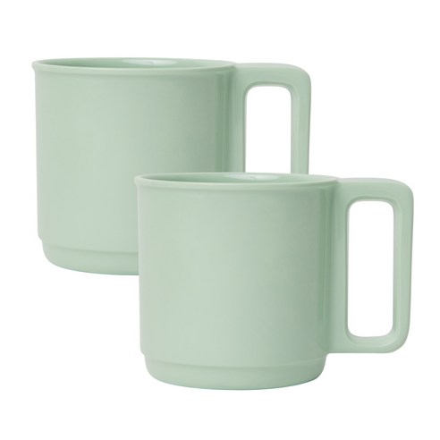 어웨이큰센스 무드 머그컵 340ml, 아보카도 민트, 2개