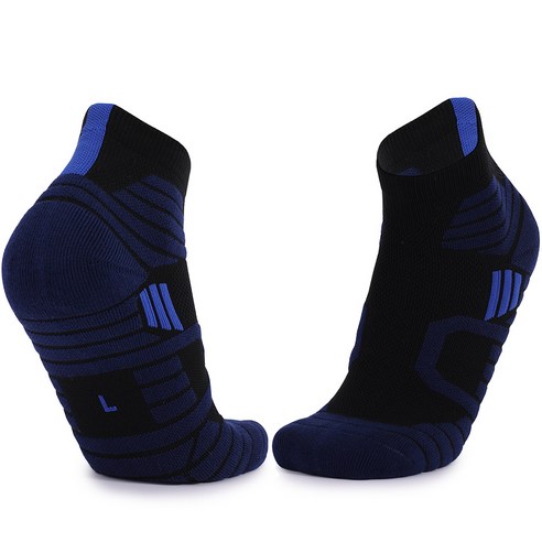 SNF 컬러풀 패션 두꺼운 스포츠 농구양말 양발 2세트, 05 블랙