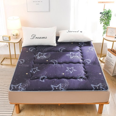 빈테리어 푹신푹신한 패턴 침대 밴딩 패드, 별