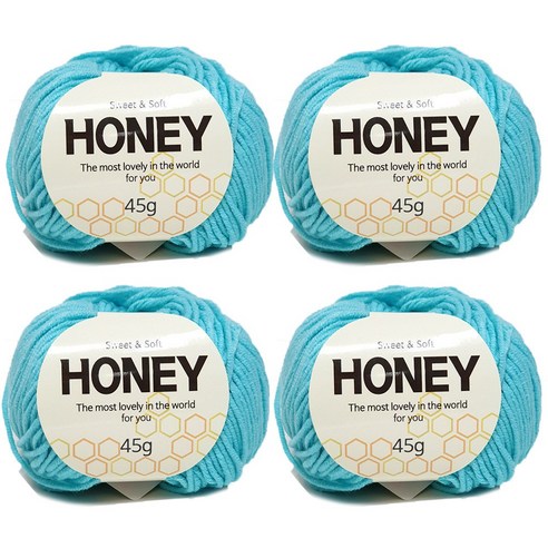 니뜨 허니 뜨개실 45g x 4p, 116 연아쿠아