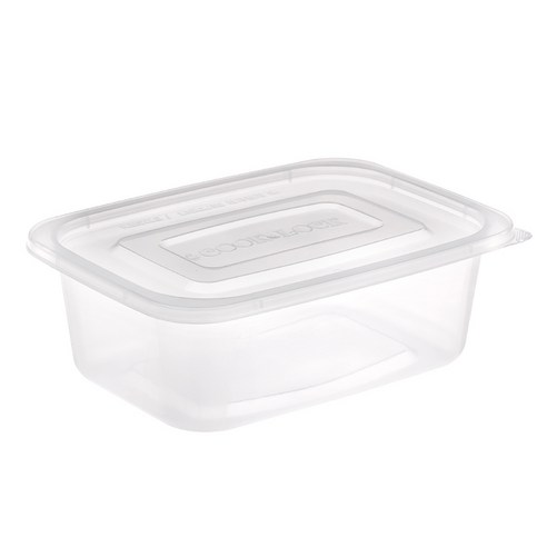 쿡앤락 사각 밀폐 용기 0.85L 투명, 50개, 1세트