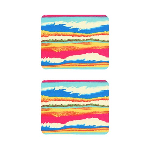 에스닉 보헤미안 보타패턴 캔버스 폴리 마우스 패드 23 x 19 cm, 25, 2개
