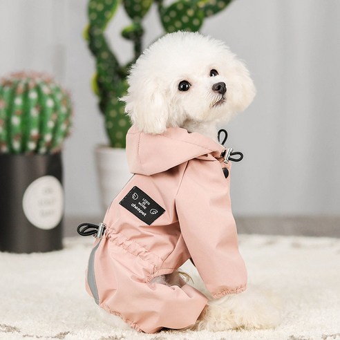펫포에버 강아지 올인원 레인코트, 인디 핑크