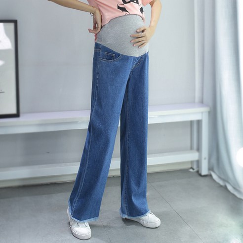 아티렐 스트레이트 와이드레그 데님 임부 바지