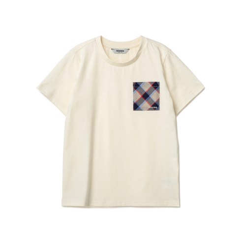 레노마키즈 남아용 체크 포켓 베이직 티셔츠 R2321T123