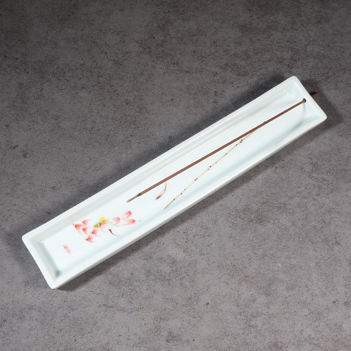 연꽃그림 사각 받침 인센스 홀더, 연꽃