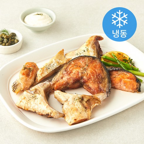피쉬온탑 화덕 연어머리 구이 (냉동), 1개, 350g