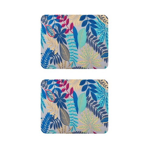 에스닉 보헤미안 보타패턴 캔버스 폴리 마우스 패드 23 x 19 cm, 04, 2개