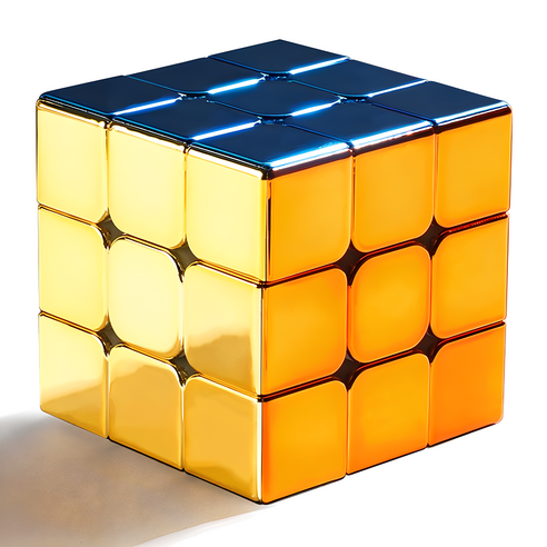 투데이리빙 프리미엄 골든 메탈 큐브 특이한 마그네틱 cube 키덜트 장난감 스피드 큐빙 블록 맞추기 취미 활동 스트레스 해소, 1개, R98525B(선수용