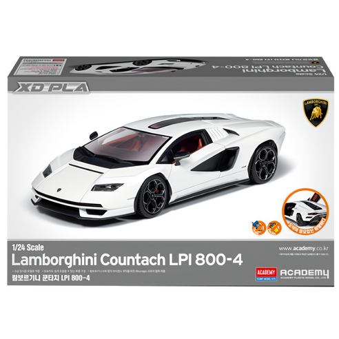 마이스토 1:18 람보르기니 카운타크 자동차 작동완구 모형 LPI 800-4, 1개, 화이트