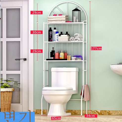 ZZJJC 욕실 화장실 선반 바닥 주방 침실 층간 화장실 삼각수납대 펀치프리, 4층:높이 177cm-흰색
