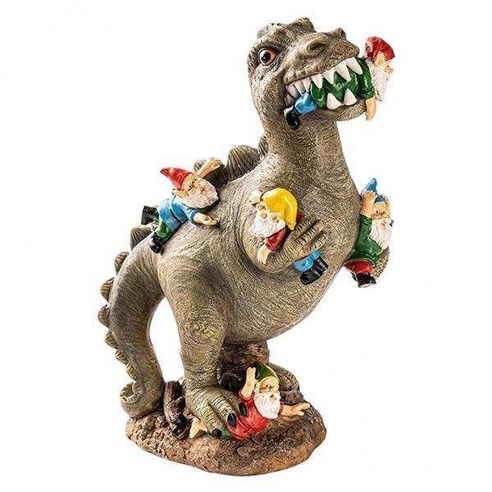2xFunny 공룡 동상 수지 동물 입상 장식 조각 홈 장식 대형, 다색, 큰
