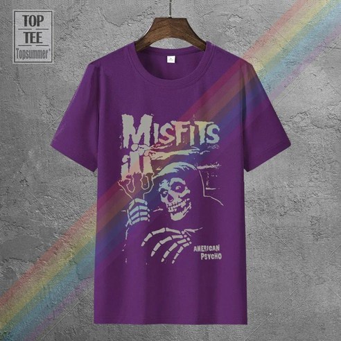 Misfits America An Psycho 펑크 록 밴드 Danzig Sa Mhain 티셔츠 S 7Xl 사이즈, 3XL, 0107347Purple