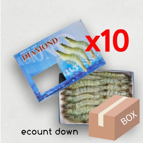 [BOX] 다이아몬드 대하 50미 [500g] 흰다리새우, 10개