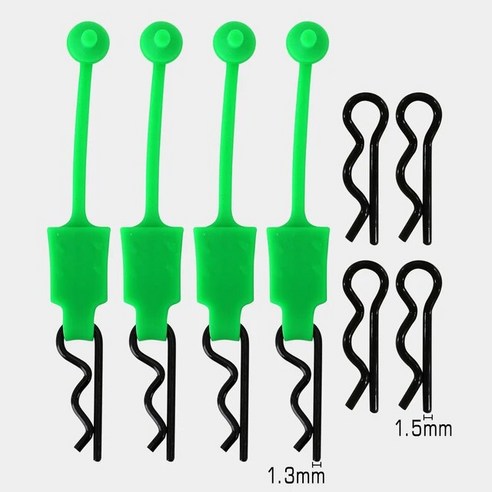 실리카 젤 바디 R 핀 클립 리테이너 4 개 1/8 1/10 스케일 RC 모델 자동차 아르마 화강암 크라톤 6s 업그레이드 부품, 15 Dark Green B, 한개옵션1