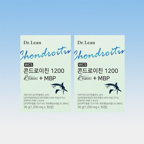 닥터린 Dr Lean 콘드로이친 1200 콘레이티 MBP 락토페린 30정 2박스 2개월분, 30개