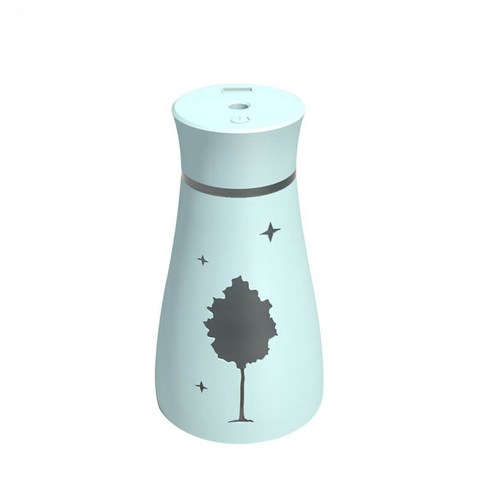 Skytree 사무실 탁사용 무선 미니 가습기 200ML, 나무보란