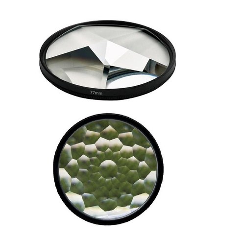 SLR 사진 풍경을 위한 2 팩 77mm 만화경 유리 필터, 77mm 직경, 분명한, 광학 유리 금속