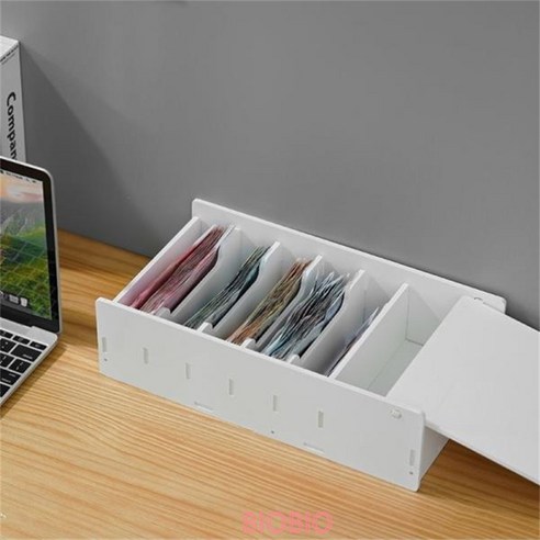 카운터 금고 돈통 포스기 지폐 보관함 서랍 돈통, 코인상자 플립 유형, 1개, 캐시박스 6칸 -L