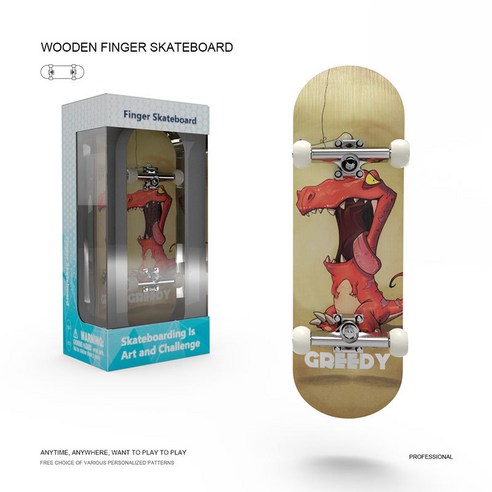 DIY 핑거 스케이트보드 / 미니 손가락 베어링 보드 Fingerboard skateboard, 99mm x 29mm (드라이브 포함), S, 1개