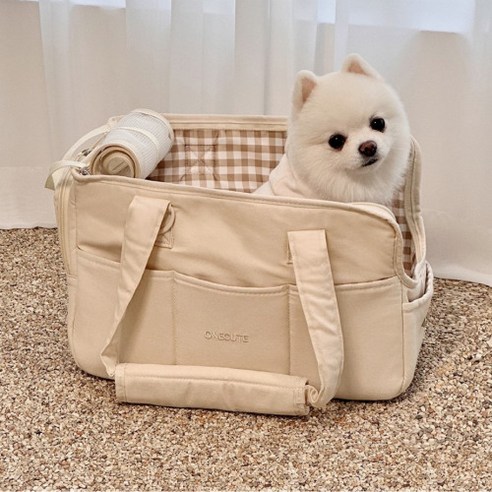 집사인생 강아지 기내용가방 이동가방 슬링백, 기본 가방