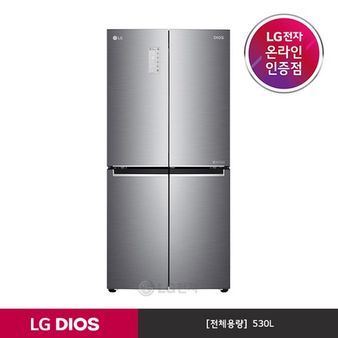 LG전자 [공식인증점][LG전자]DIOS 상냉장 하냉동 세미빌트인 냉장고 F531S35 [4주이상 배송지연]
