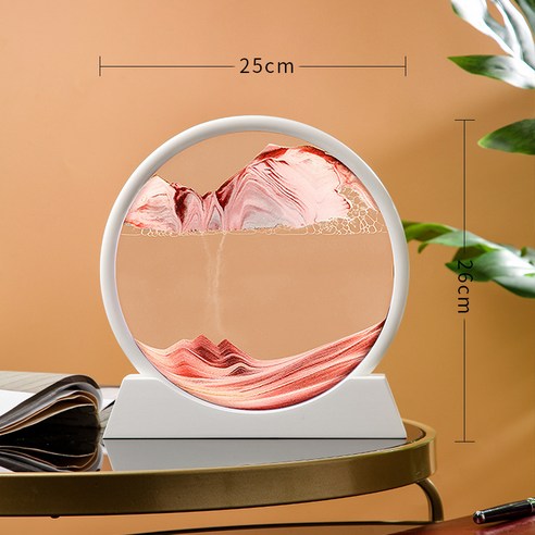 Sgirl 3D 움직이는 모래 액자 모래멍 모래시계 액자, 12인치, 레드
