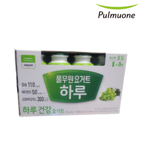 풀무원다논 풀무원 마시는 하루 요거트 포도 120ml, 8개