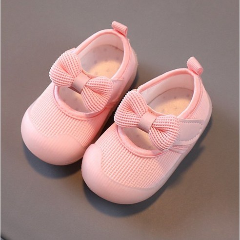 메쉬 리본 보행기화 여아 유아 아동 걸음마 연습 신발 벨크로 미끄럼방지