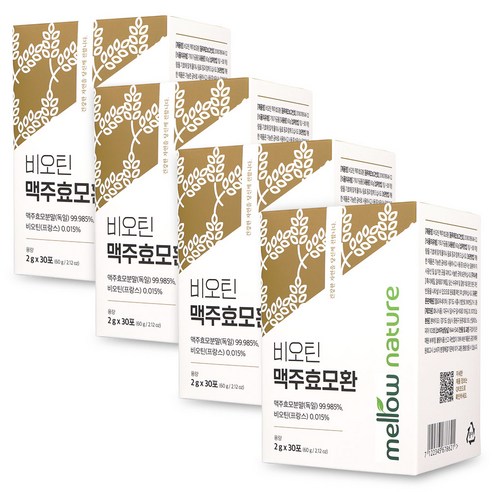 멜로우네이쳐 비오틴 맥주효모환, 4개, 2g x 30포