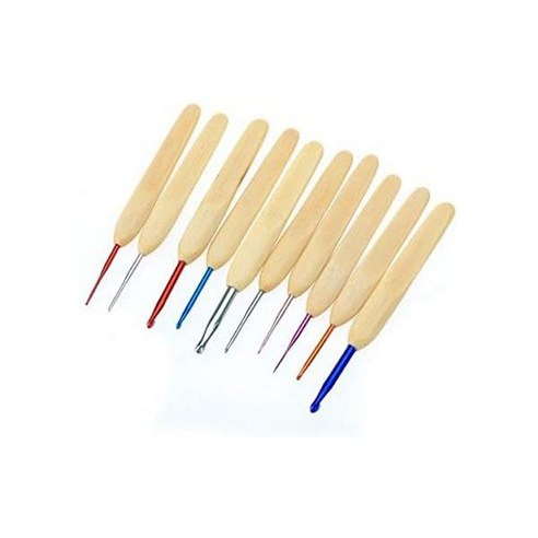 SOKIND 모사용 고급원목손잡이 코바늘, 1개 나무코바늘세트 14 12pcs 코바늘 단일 뾰족한 튀니지 대나무 뜨개바늘 아프가니스탄 천연 고리바늘 땋은 나무 12개입 세트, multicolor, 1mm-6mm