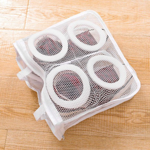 브래지어 드라이 가방 스토리지 홈 신발 세탁 안티 변형 의류 게으른 메쉬 케어 Airing Net Organizer Protective Sneaker hanging, 하나, WHITE