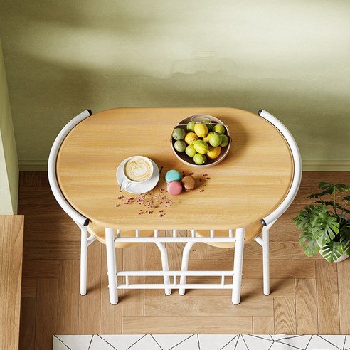 좁은 공간을 밝히는 가성비 화이트 식탁, PercyLy 2인용 식탁