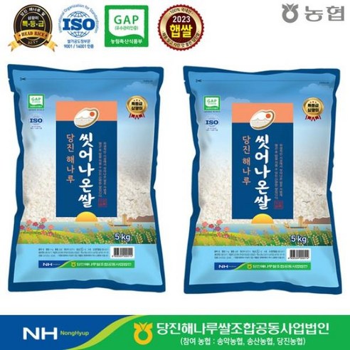 당진해나루 씻어나온쌀 삼광미 특등급 쌀10kg(5kg+5kg) 2023년산 (농협/당진해나루쌀조합공동사업법인), 씻어나온쌀 10kg, 1개