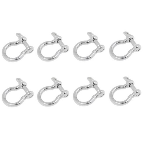 체인 리깅 304 스테인레스 스틸 M6 용 8pcs 해양 보트 앵커 활 걸쇠, {"수건소재":"304 스테인레스 스틸"}, 실버