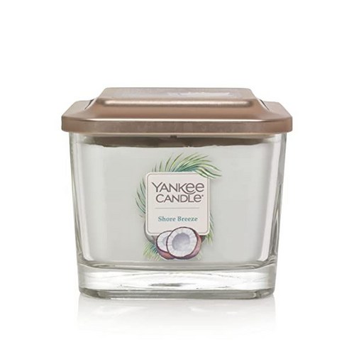 Yankee Candle Elevation 3-Wick Square Candle 미디엄 스위트 넥타 블라썸, Shore Breeze, Medium (3-wick)