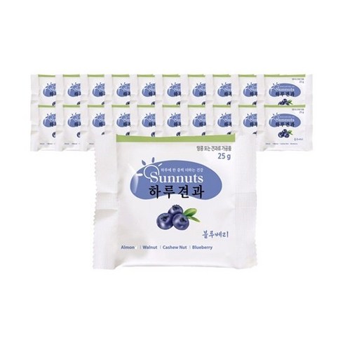 썬넛트 하루견과 블루베리25g x 20봉, 20개, 25g(1개), 25g