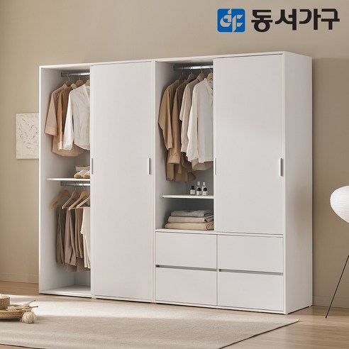 공간 효율성과 심미성을 모두 잡은 동서가구 뉴라임 빅 1200 슬라이딩 옷장!