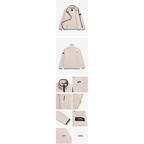 내셔널지오그래픽 남여공용 하이넥 플리스 집업