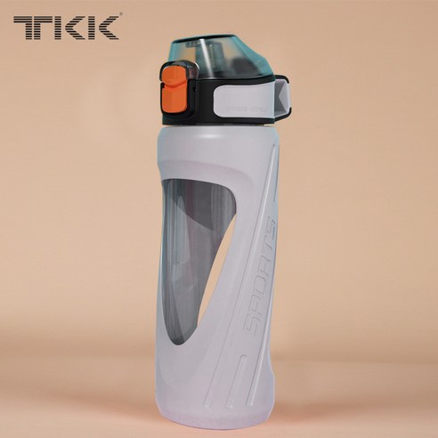 TKK 신형 창의 빨대 유리 물컵 대용량 단열 농구 컵 휴대용 투명 컵, 검정색, 400ml