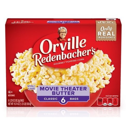 오빌레덴바커 무비 시어터 버터 팝콘 Orville Redenbacher's Movie Theater Butter Popcorn, 82.3g, 6개