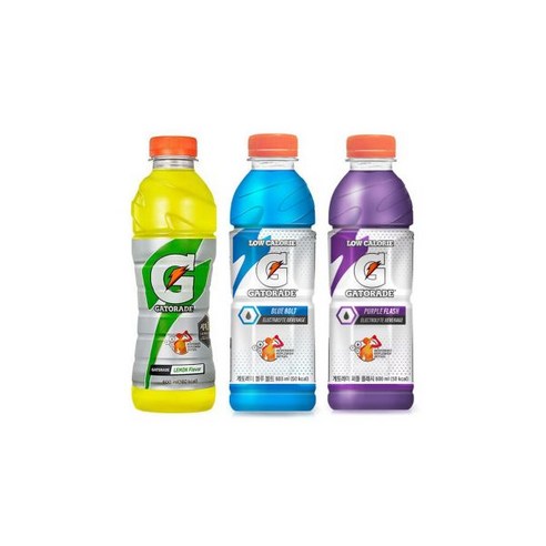 게토레이 퍼플 플래시 블루볼트 레몬 600ml 20패트 갈증해소 스포츠 이온음료 [원산지:상세설명에 표시], 600ml 레몬10+블루볼트10 20패트, 20개