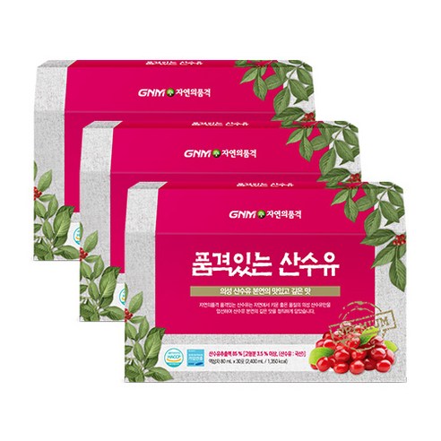 GNM자연의품격 품격있는 산수유즙 (1박스당 30포), 7200ml, 90개입