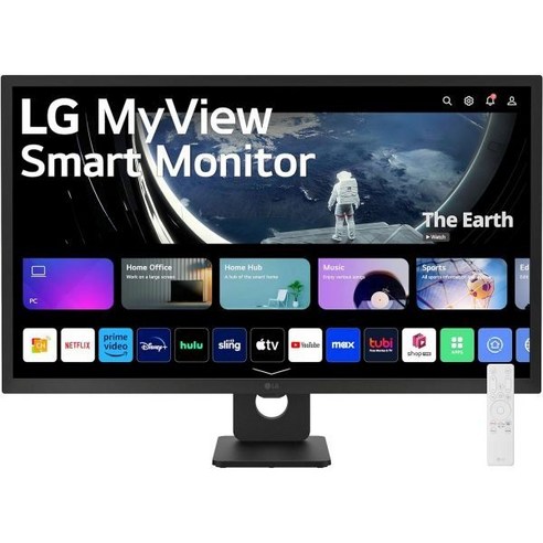 LG 32SR50F-B MyView 스마트 모니터 32인치 FHD (1920x1080) IPS 디스플레이 webOS, 블랙입니다.