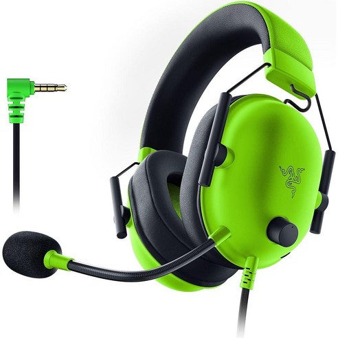 Razer 블랙샤크 V2 X 게이밍 헤드셋 블랙, Green